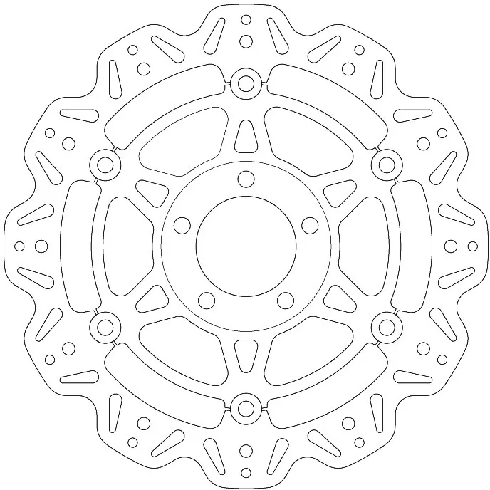 EBC Vee Rotor Brake Disc Splatter Hub VR3006CHBR