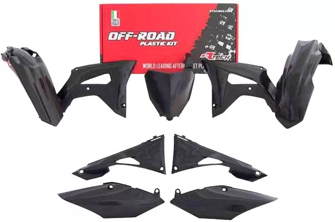 Rtech Plastic Kit 6-Piece Black Honda CRF-R 450
