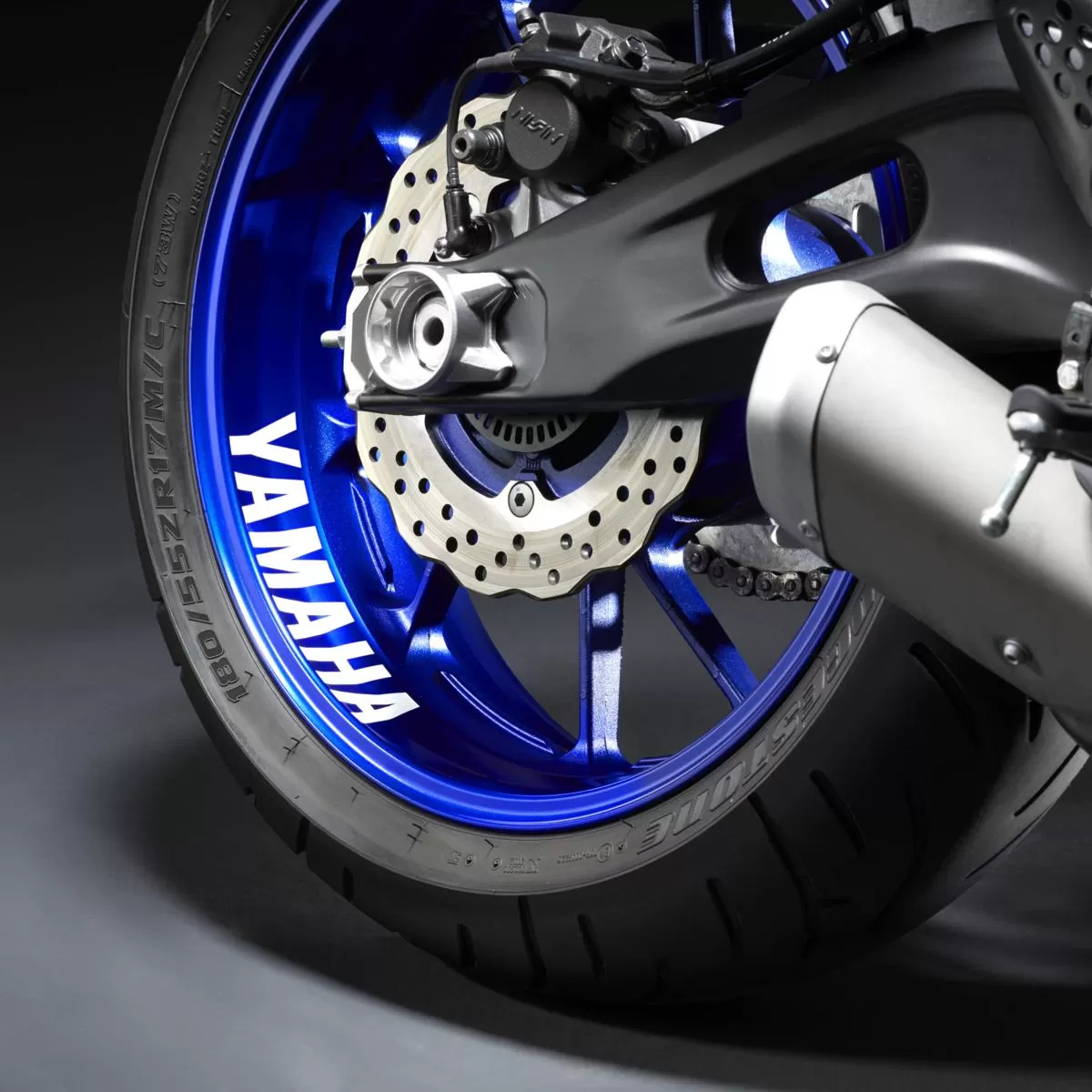Yamaha Reflective Rim Sticker Rear Silver