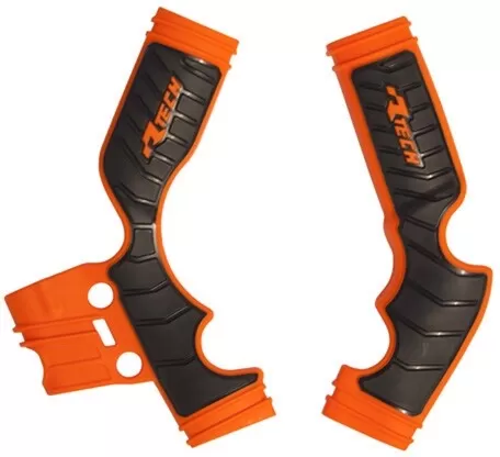Rtech Frame Guards KTM SX 65 2016-2024 Orange/Black
