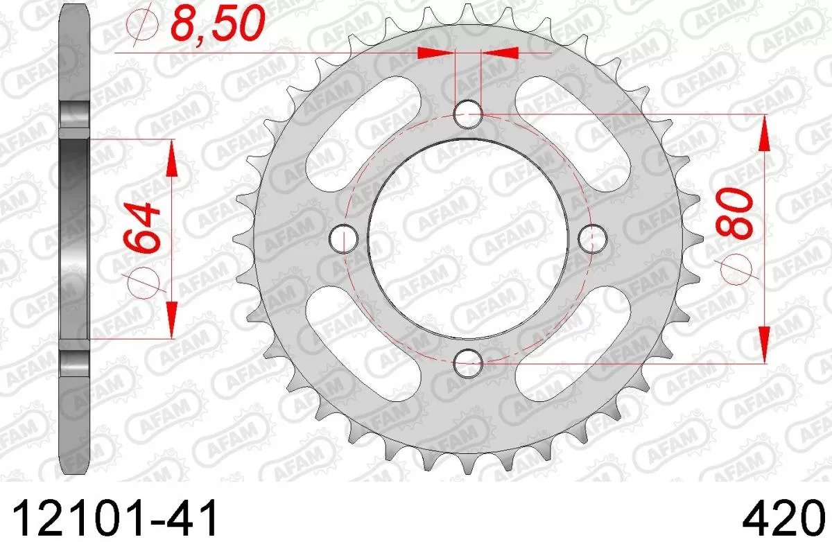 AFAM Sprocket Rear Steel 41T - 420