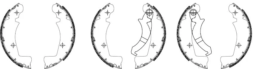 Ferodo FSB878EF Brake Shoes Eco-Friction EF / 6Pcs