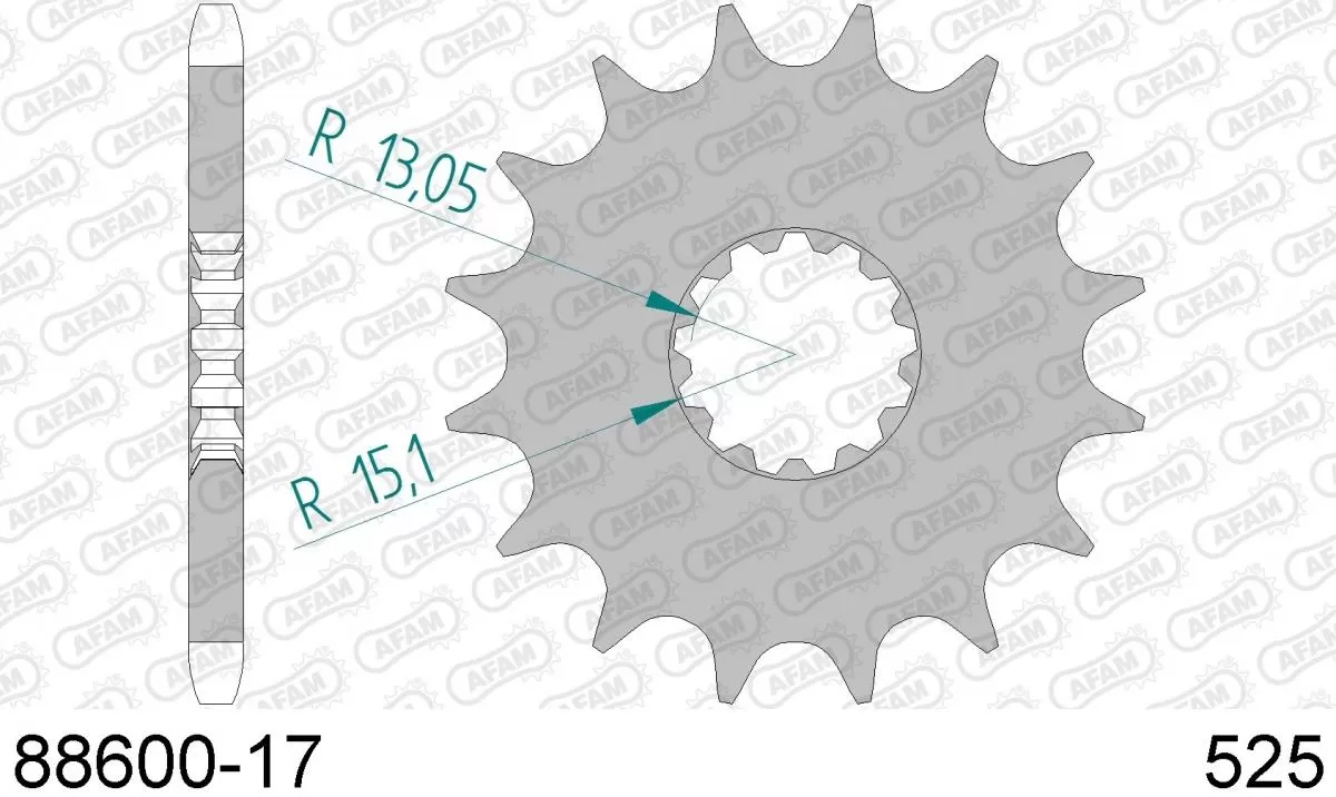 AFAM Sprocket Front 17T - 525