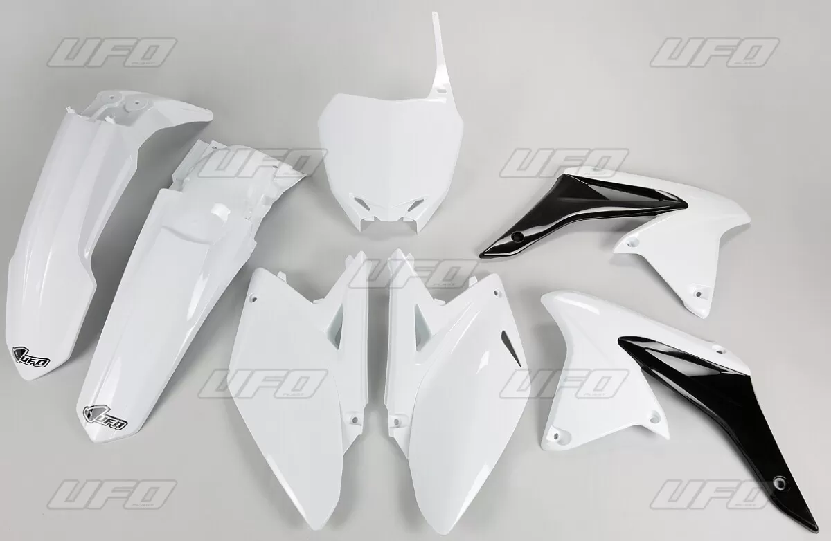 UFO Plastic Kit White Suzuki RMZ250