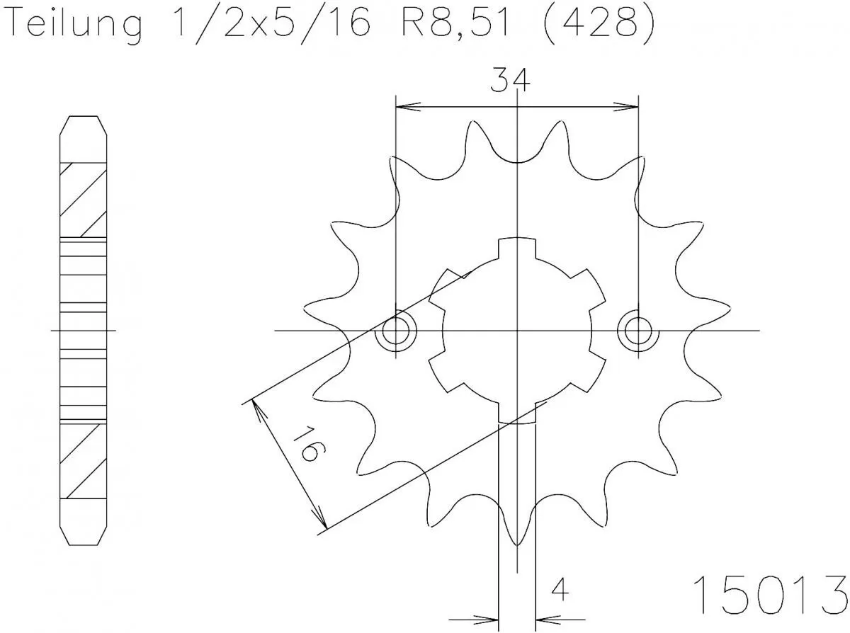 Esjot Sprocket Front 13T - 428