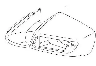 Suzuki Mirror Left 56600-26J03-RB5