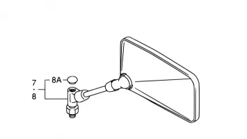 Mirror assembly, rear