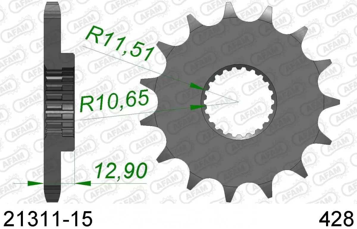 AFAM Sprocket Front 15T - 428
