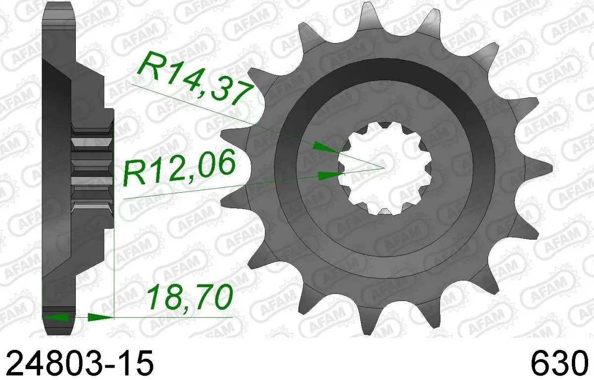 AFAM Sprocket Front 15T - 630
