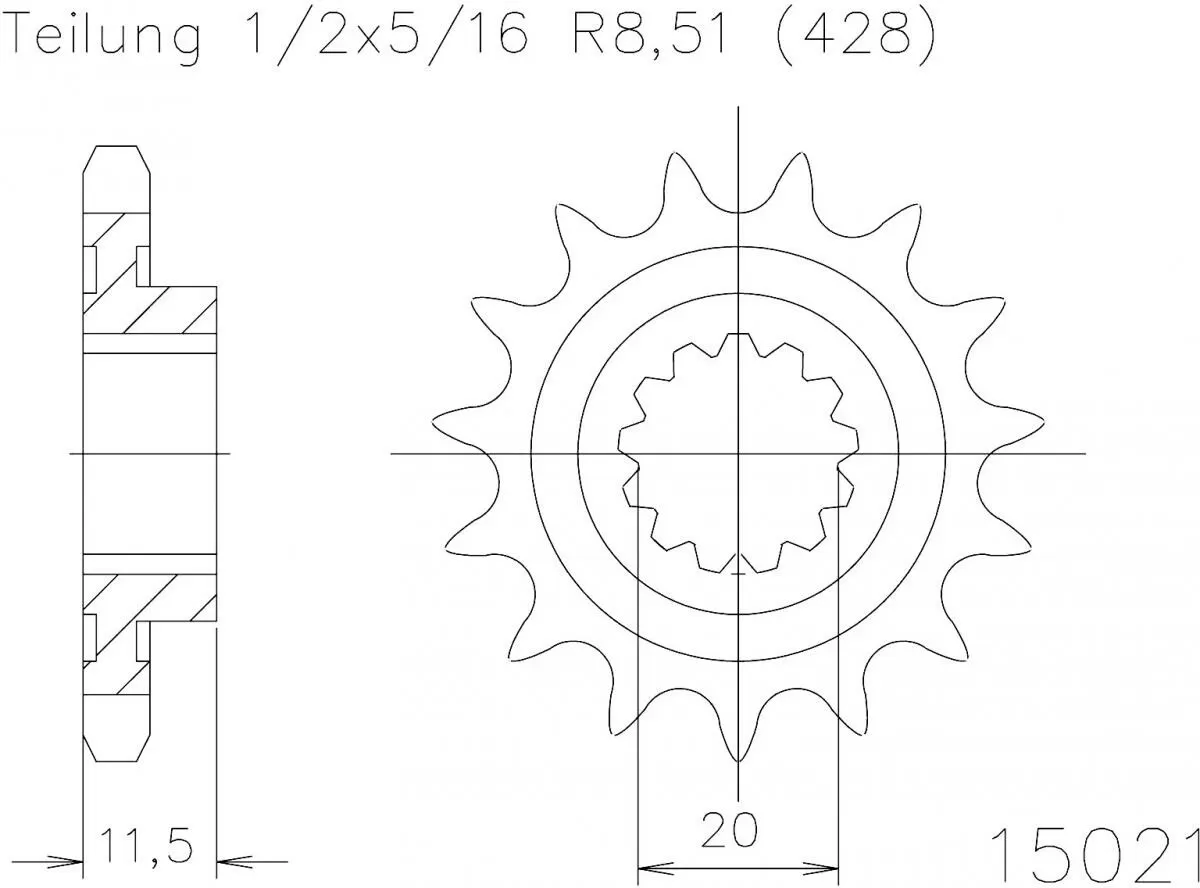 Esjot Sprocket Front 14T - 428
