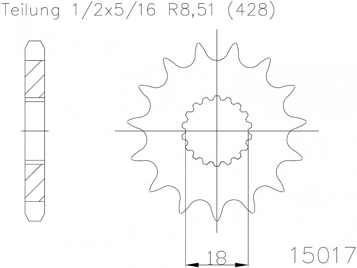 Esjot Sprocket Front 16T - 428