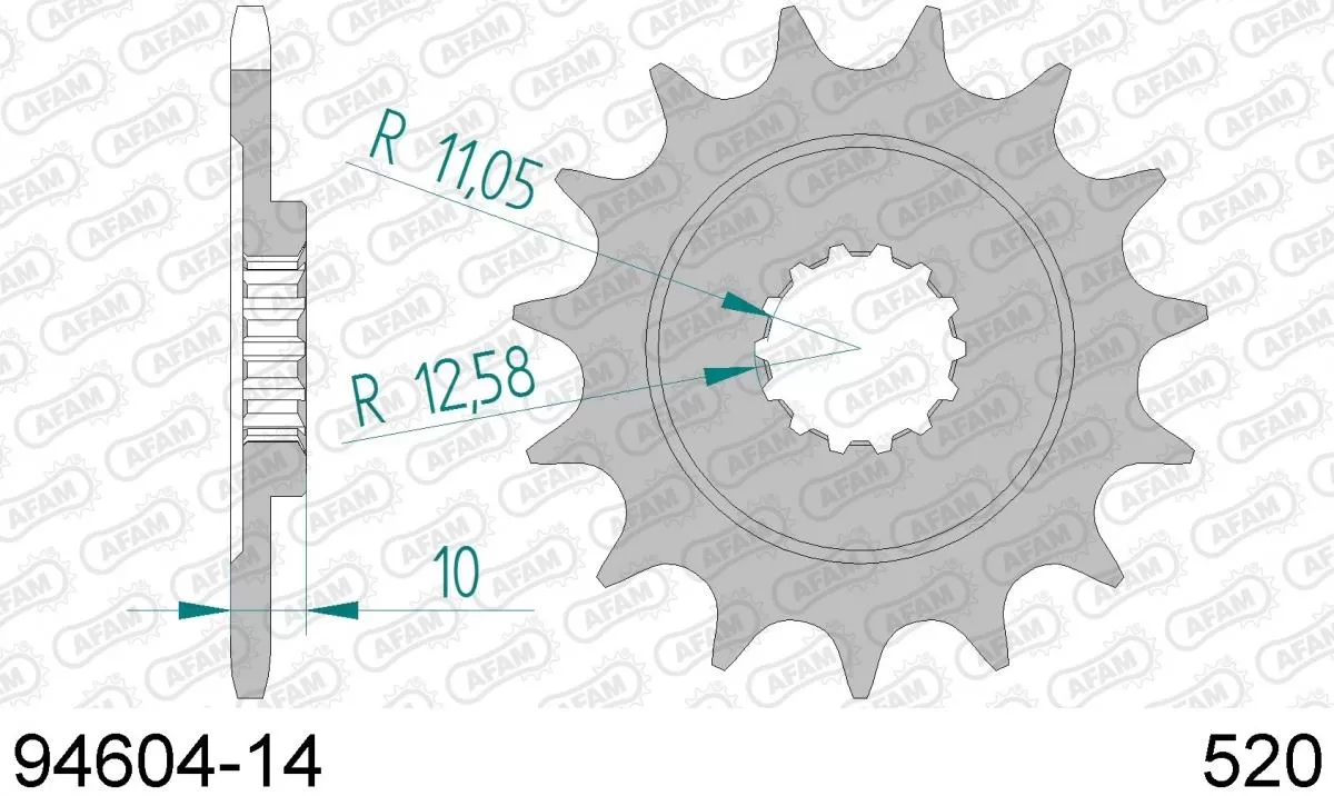 AFAM Sprocket Front 14T - 520