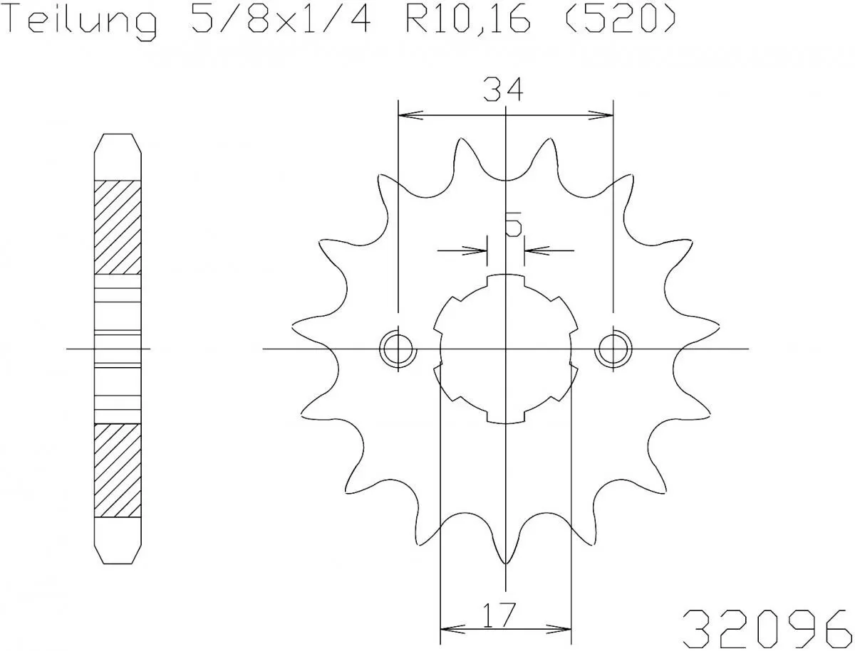 Esjot Sprocket Front 12T - 520
