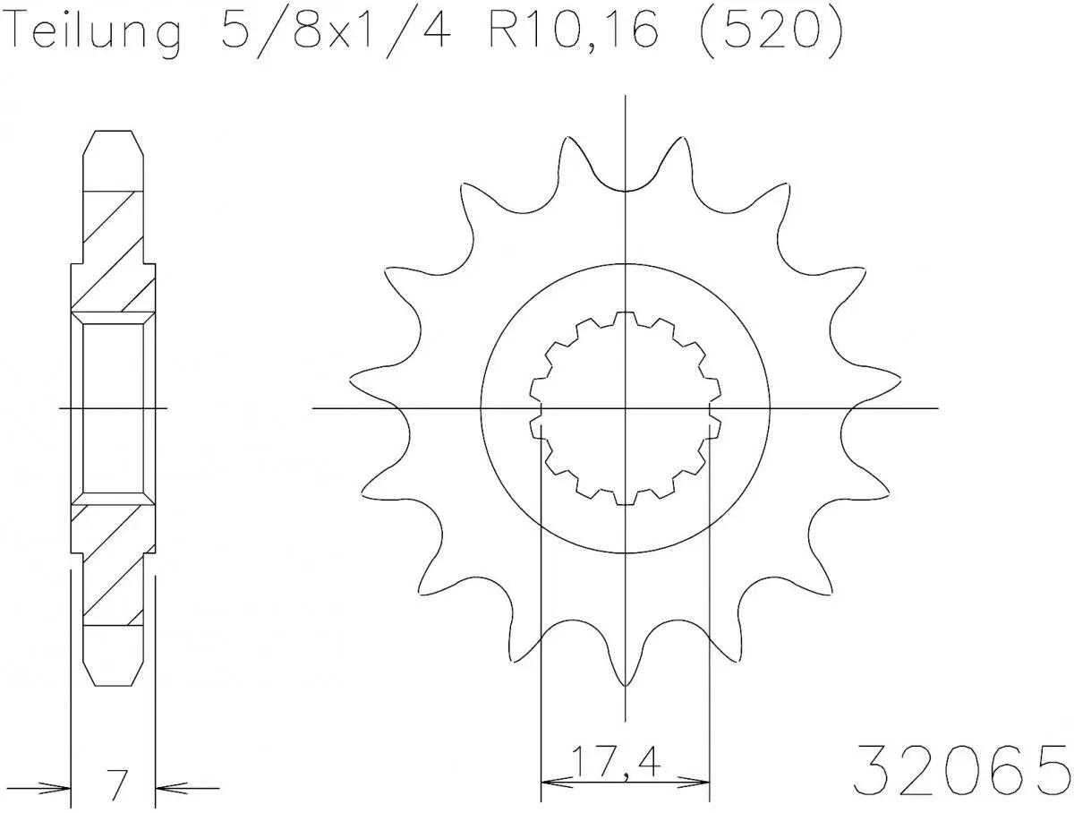 Esjot Sprocket Front 13T - 520