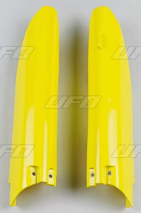 UFO Fork Slider Protectors Yellow Suzuki RM/RMZ