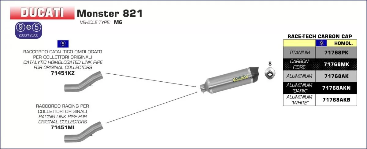 Arrow Link Pipe 71451MI