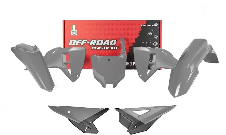 Rtech Plastic Kit Quantum Grey/Black Honda CRF-R/RWE 250/450