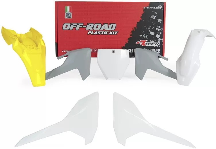 Rtech 5-Piece Plastic Kit TC 65 White/Grey/Lemon Yellow