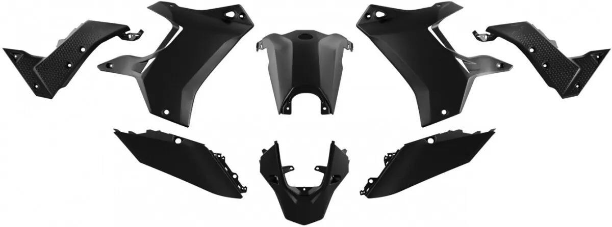Rtech Revolution T7 Plastic Kit Black for Yamaha Ténéré 700