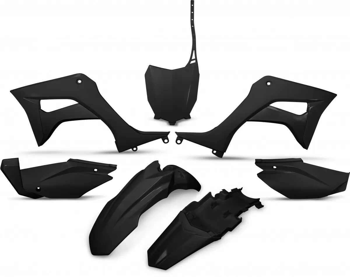 UFO Plastic Kit Black Honda CRF 110 19-25