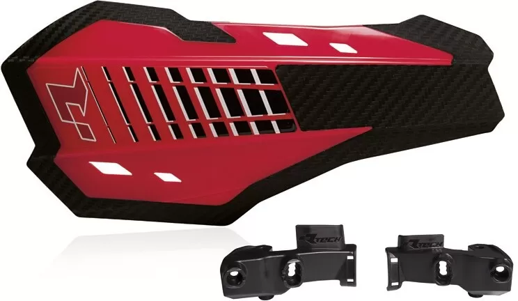 Rtech HP2 Handguards with Braktec Mounting Kit Red
