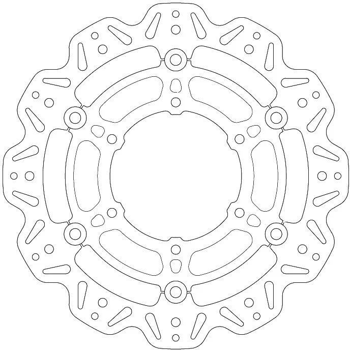 EBC Vee Floating Brake Disc Blue VR3109BLU