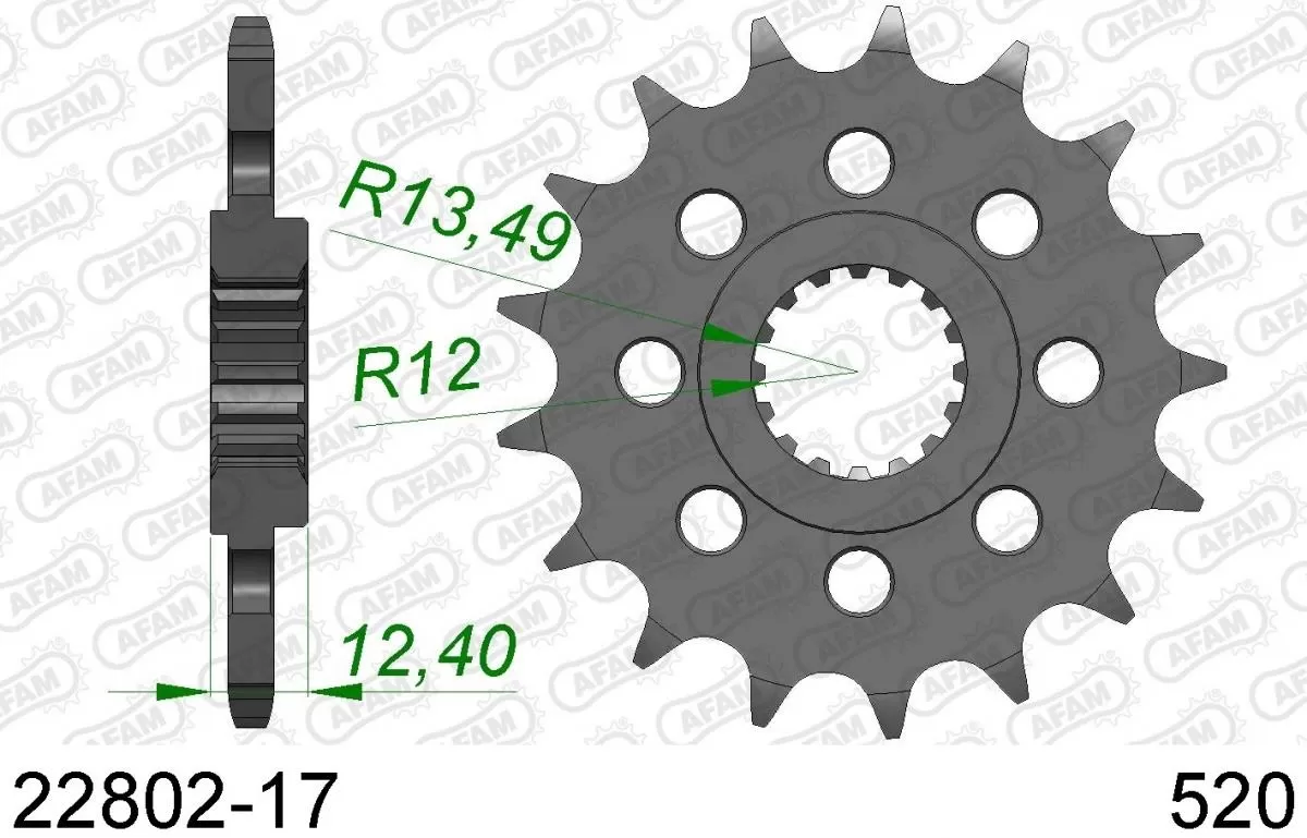 AFAM Sprocket Front 17T - 520