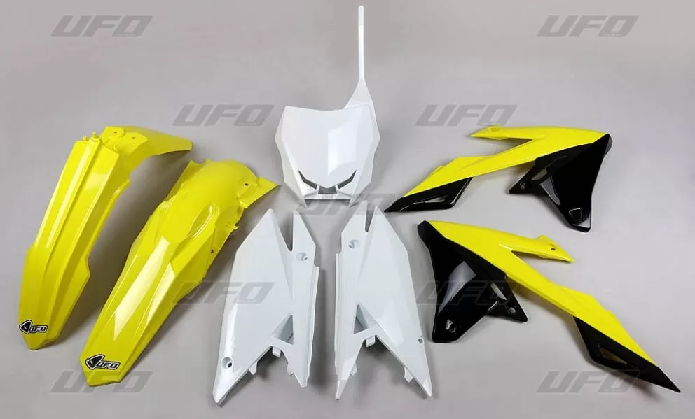 UFO Plastic Kit Suzuki RMZ450 Black (OEM)