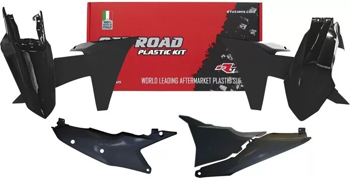 Rtech 5-Piece Plastic Kit Black for KTM EXC/XC-W/XCF-W '24