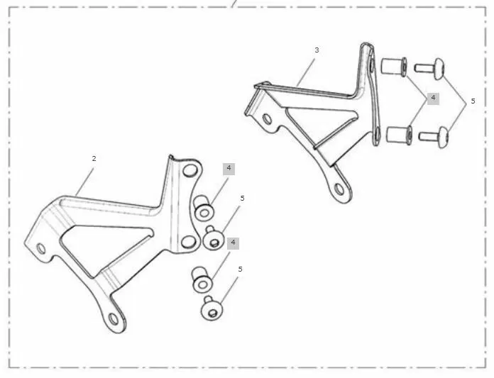 Triumph mounting kit fly screen Bonneville T120