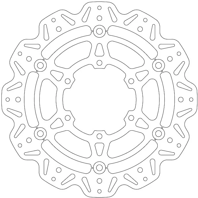 EBC Vee Floating Brake Disc Black Centre VR3107BLK