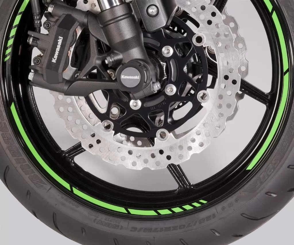 Kawasaki WHEEL RIM RINGS "GP" GRN