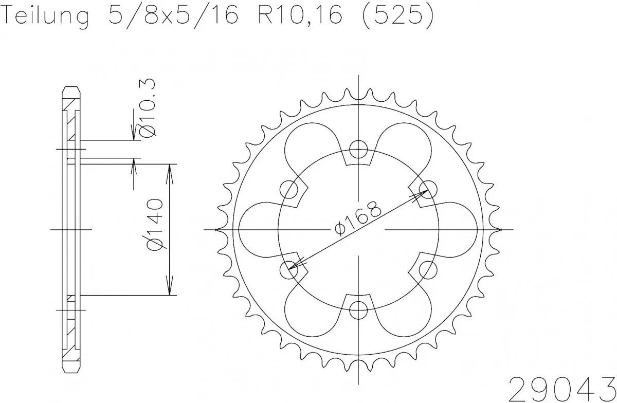 Esjot Sprocket Rear LIGHT 50T - 520
