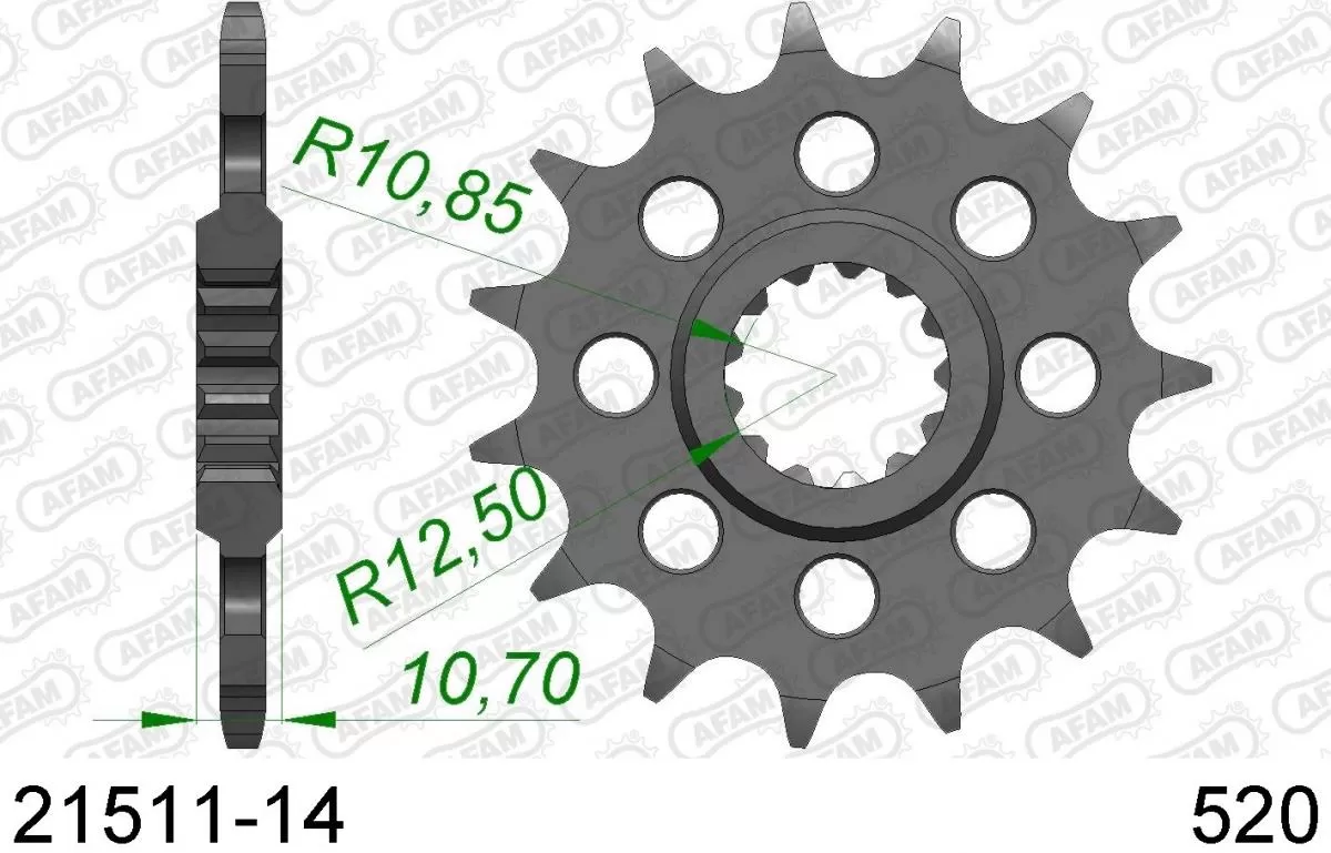 AFAM Sprocket Front 14T - 520