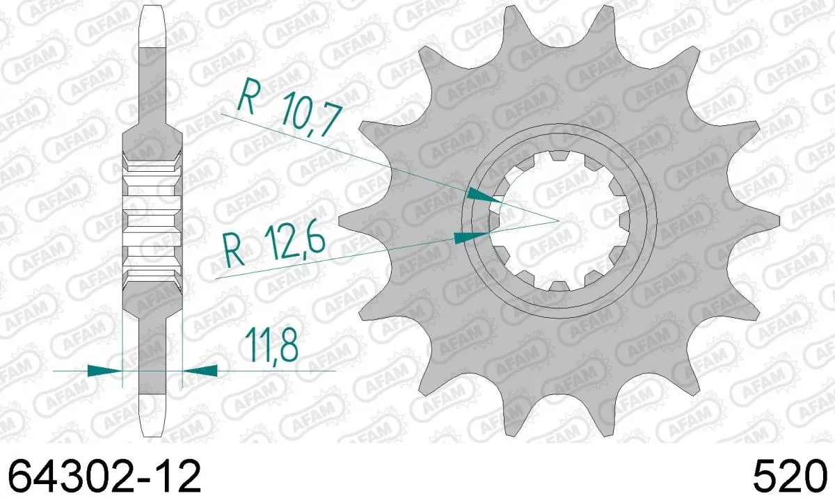 AFAM Sprocket Front 12T - 520