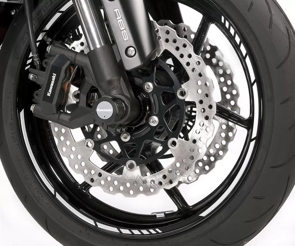 Kawasaki WHEEL RIM RINGS "GP" WHT