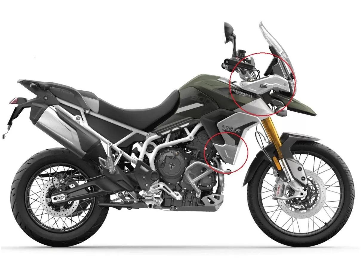 Triumph Brushed Finishers Tiger 850 Sport (21-) / Tiger 900 (20)