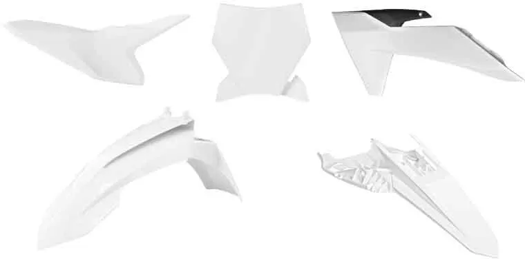 Rtech Plastic Kit 4-Piece White/Black KTM SX 50 2024