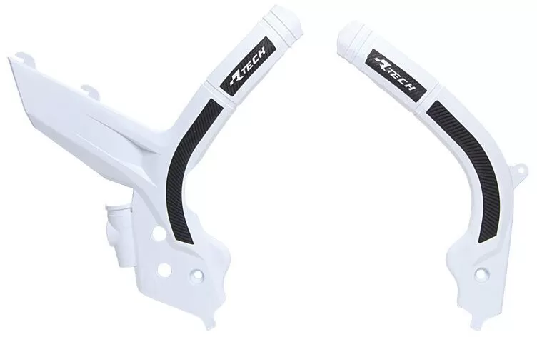 Rtech Plastic Frame Protector White/Black KTM SXF / EXC