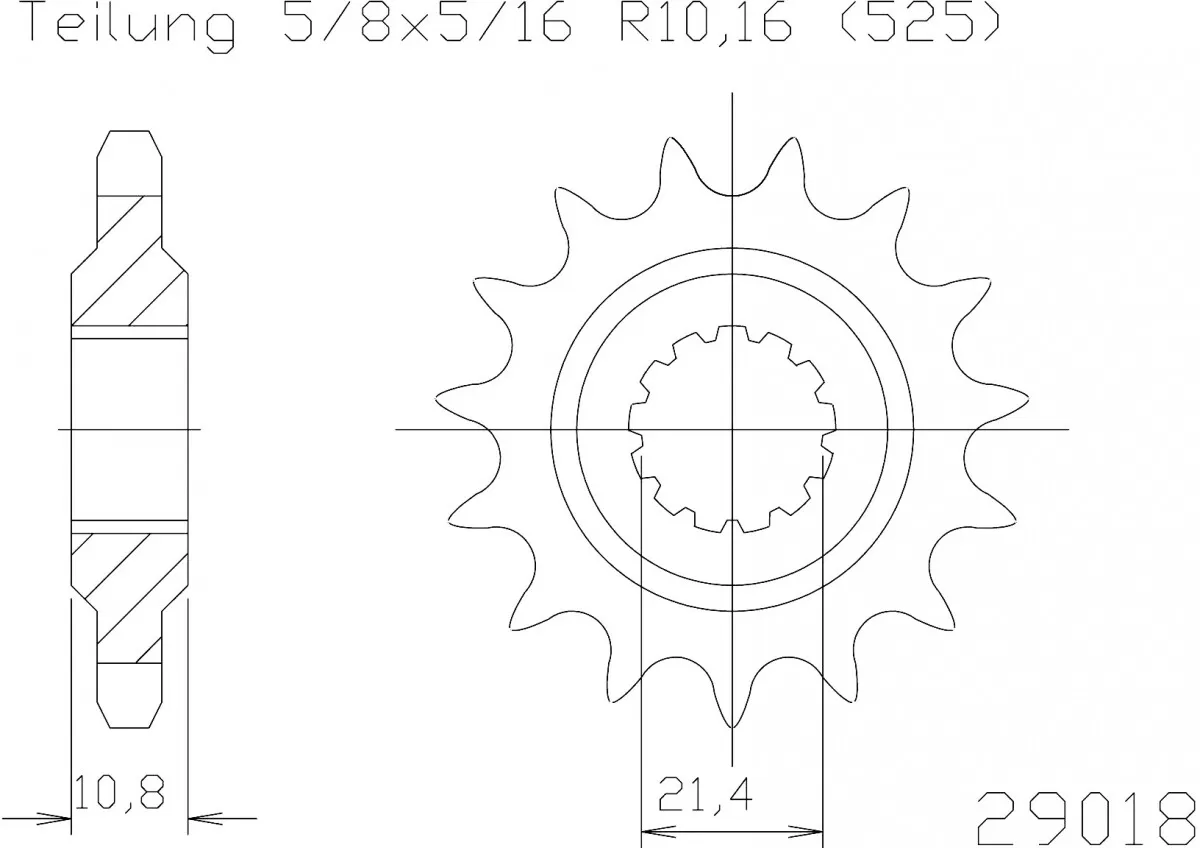 Esjot Sprocket Front 16T - 525