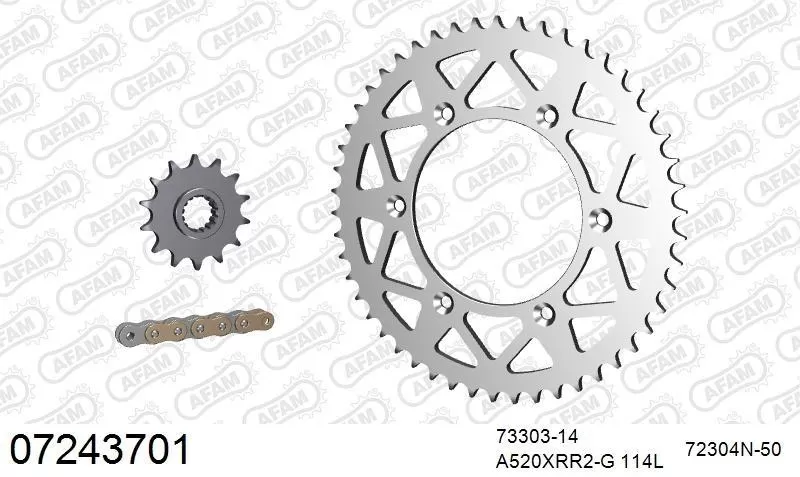 AFAM Chainset - Aluminium