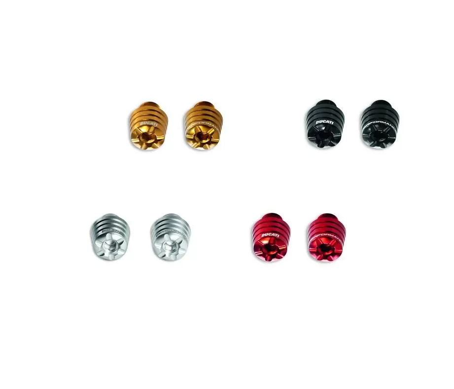 Ducati YELLOW HANDLEBAR COUNTERWEIGHTS - SBK 97380011A