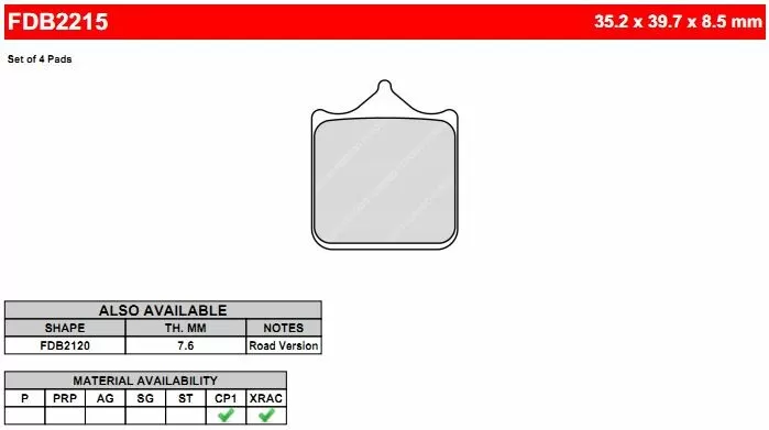 Ferodo Brake pads XRAC FDB2215XRAC