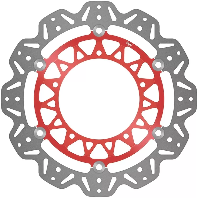 EBC Vee Floating Brake Disc Red Centre VR2124RED