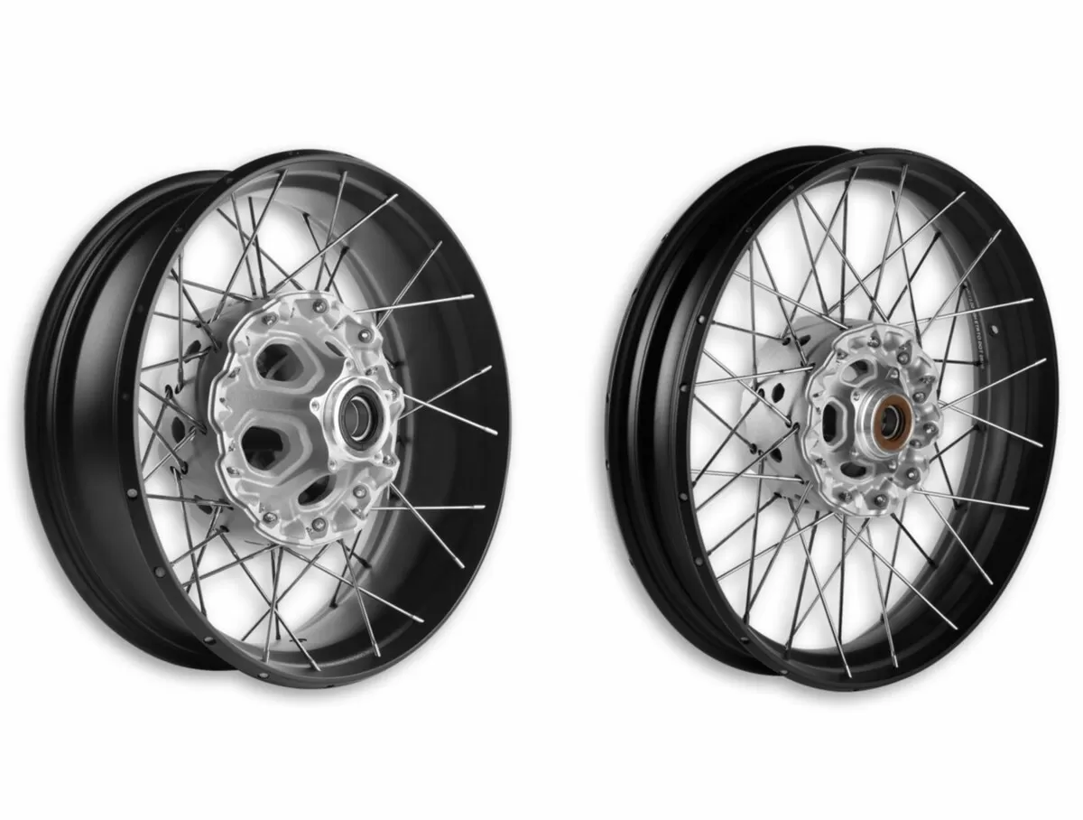 Spoked Rims Set Metal Silver
