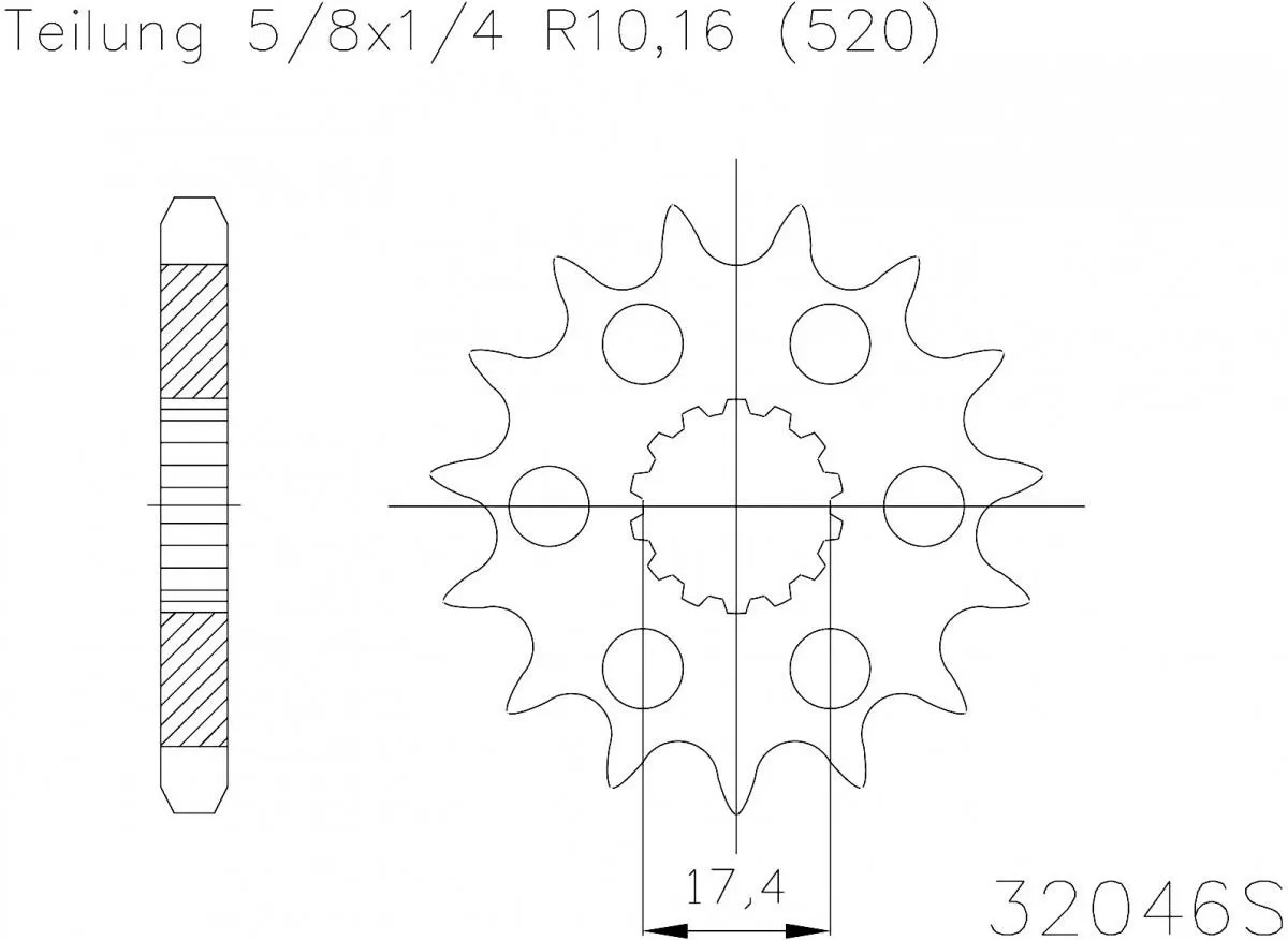 Esjot Sprocket Front LIGHT 14T - 520