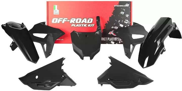 Rtech Plastics Kit 6-Piece Black Honda CRF450R/RWE 2021