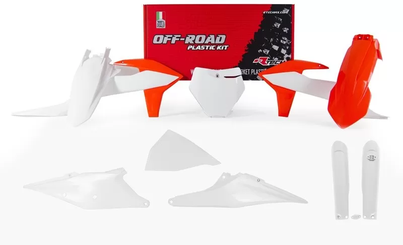 Rtech Plastic Kit 7-Piece Orange/White SX 125-250 2019-2022