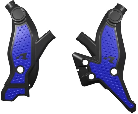 Rtech Frame Protectors L/R Black/YZ Blue Yamaha T7 700