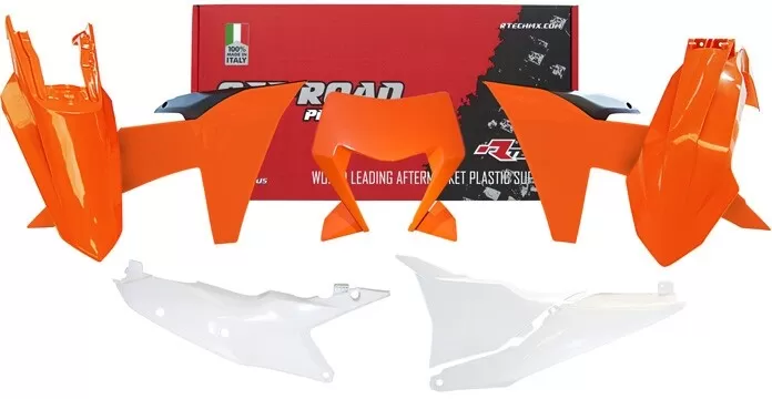 Rtech Plastic Kit 6-piece KTM EXC/XC-W '24 Orange/Black/White